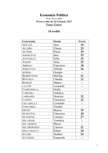 Voto - Dipartimento di Scienze Politiche