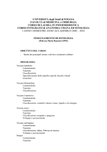 Istologia - Facoltà di Medicina e Chirurgia