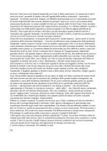 Scrivere e fare ricerca sui distretti industriali non è più in Italia tanto