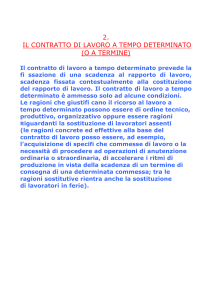 2. il contratto di lavoro a tempo determinato