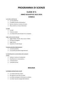 SCIENZE 2FA Prof. La Mantia Provvidenza