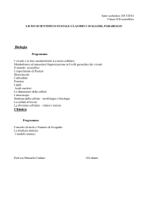 scienze naturali 2BS Prof. Cordani Manuela