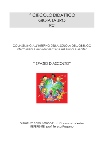 counselling all`interno della scuola dell`obbligo