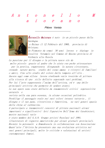 A n t o n e l l o M a i o r a n o Pittore Verista Antonello Maiorano è