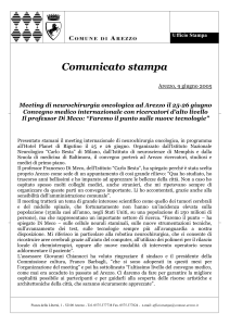 Comunicato stampa - Comune di Arezzo