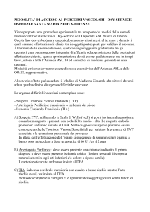 modalita` di accesso ai percorsi vascolari - day