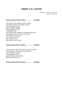 arriva il leone - Baccano Edizioni Musicali