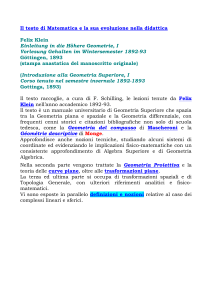 F. Klein - Dipartimento di Matematica