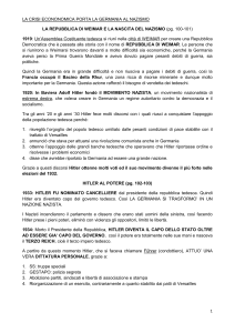 l`avvento del nazismo e la crisi del `29