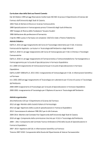 Curriculum vitae della Dott.ssa Parenti Carmela Dal 18 Ottobre 1999