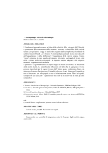 Antropologia culturale ed etnologia