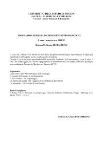 universita` degli studi di foggia - Facoltà di Medicina e Chirurgia