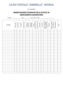 MANIFESTAZIONE D`INTERESSE PER LE ATTIVITA` DI