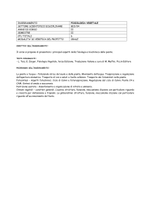 Fisiologia Vegetale - Corso di Laurea in Biologia