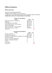 Piano di Studi 2010.11
