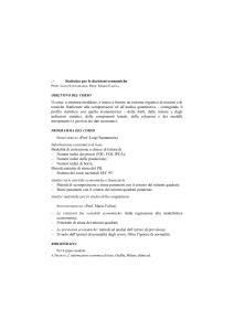 Statistica per le decisioni economiche