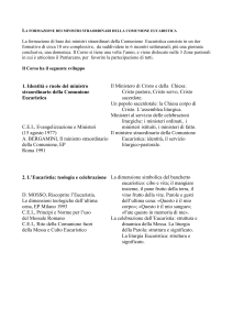 la formazione dei ministri straordinari della comunione eucaristica