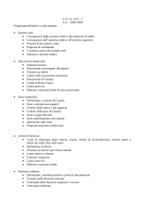 A N A L I S I   1 - Matematica e Informatica