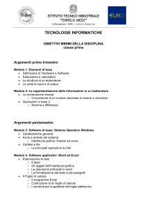 1 anno - Tecnologie Informatiche