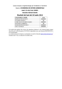 corso di economia dell`ambiente