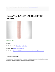 Crema Viso TeN - CALM RELIEF SOS REPAIR : Centro Estetico a
