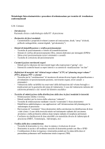 Metodologie fisiche-dosimetriche e procedure di ottimizzazione per