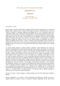 festa della santa famiglia di nazaret