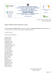 Progetto Spettacolo Coreutico - Liceo Artistico Paolo Candiani
