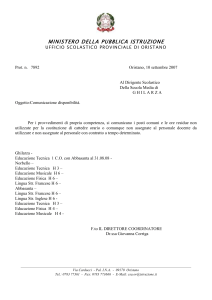 MINISTERO DELLA PUBBLICA ISTRUZIONE UFFICIO