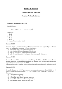 Prova scritta luglio 2006