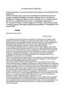 E` morto il prof - Psichiatria Democratica