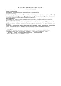 matematica per l`economia e la finanza