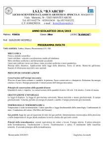 I.S.I.S. “B.VARCHI” LICEO SCIENTIFICO-CLASSICO