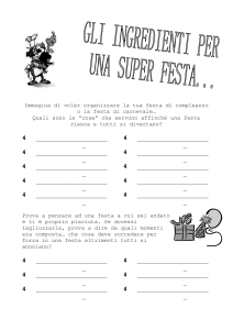 Immagina di voler organizzare la tua festa di compleanno o la festa