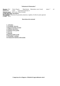 Scheda tipo per le singole unità didattiche (descrittori di Dublino)