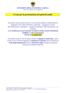 Oggetto: - ing.univaq.it - Università degli Studi dell`Aquila