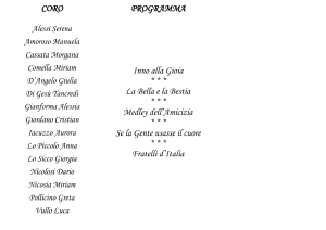 CORO - Associazione Salvatore