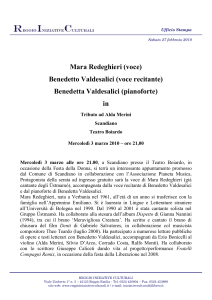 Comunicato stampa - Reggio Iniziative Culturali