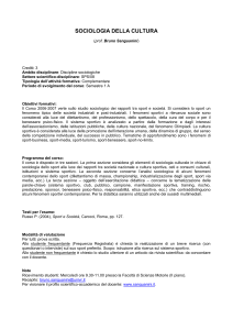 SOCIOLOGIA DELLA CULTURA