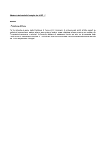 Abstract delle decisioni di Consiglio 06.07.2015