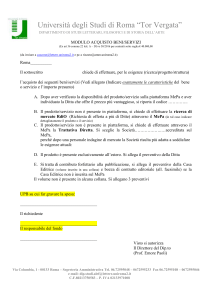 Modulo richiesta beni e servizi