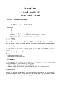 Prova scritta giugno 2004
