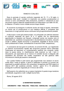 Rinnovo ccnl bcc