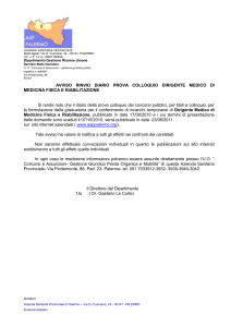 avviso rinvio diario prova colloquio dirigente medico