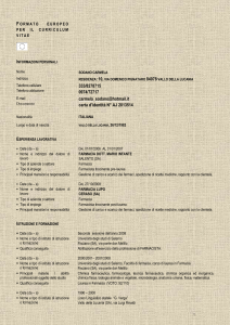formato europeo per il curriculum vitae