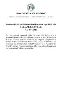 Lavoro sostitutivo lab Letteratura per infanzia