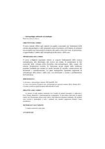 Antropologia culturale ed etnologia