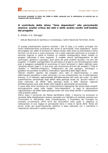 Il contributo delle stime "time dependent" alla pericolosità