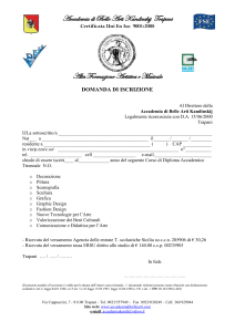 Accademia di Belle Arti Kandinskij Trapani Certificata Uni En Iso