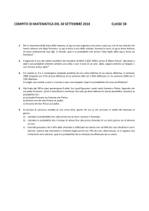 COMPITO DI MATEMATICA DEL 30 SETTEMBRE 2010 CLASSE 5B